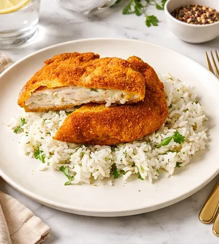 Baconös juhtúróval töltött rántott karaj