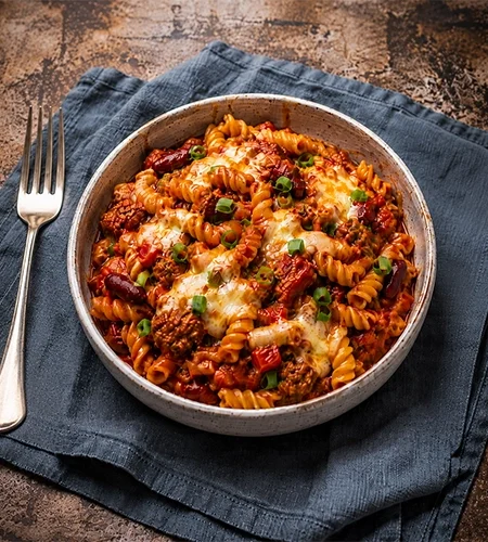 Cajun marhahúsos tészta