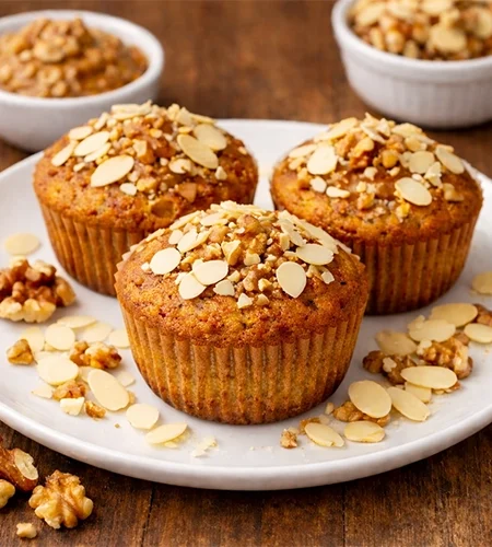 Cukormentes diós muffin