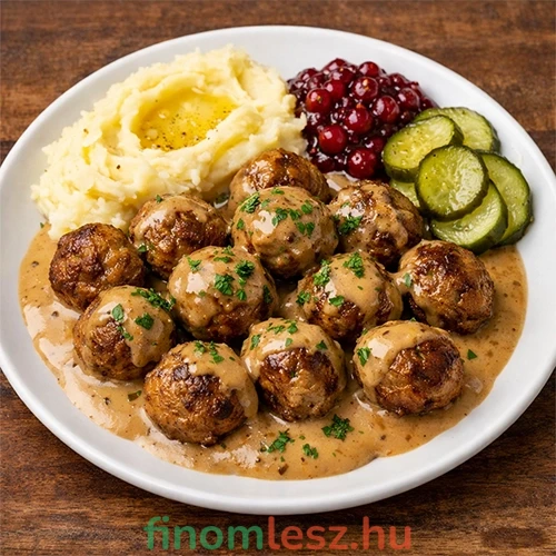 Krémes szószos Svéd húsgolyó