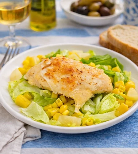 Négyféle sajttal sült csirkemell