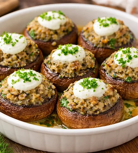 Töltött gomba hagyományos módra