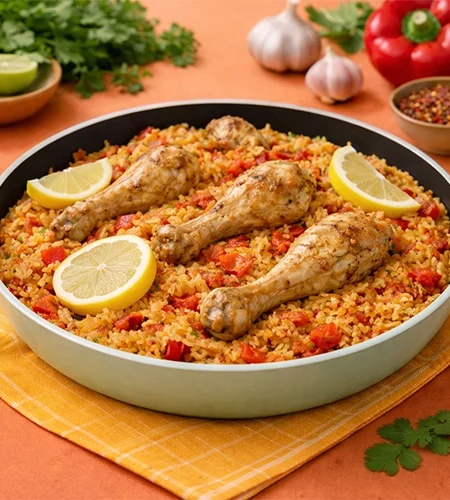 Serpenyős kubai csirke - Arroz con pollo