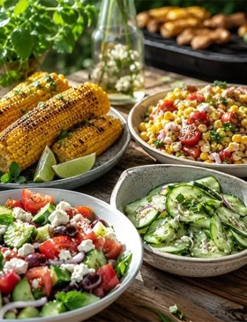 Kukoricás grillköretek és nyári saláták