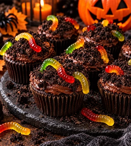 Kukacos földes muffinok